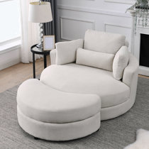 Round best sale swivel chair